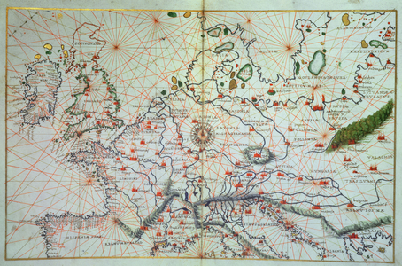 Europe, from a Portolan Atlas of the World (c.1553)