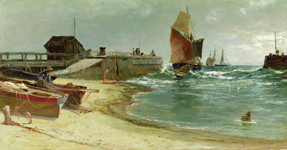 The Harbour Bar (oil on canvas)