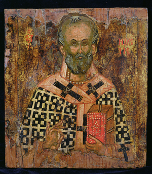 St. Nicholas (tempera on panel)
