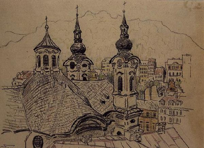 A View of Karlova Vari Street, Prague