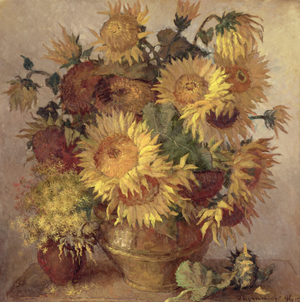 Siberian Sunflowers, 1996 (oil on canvas)