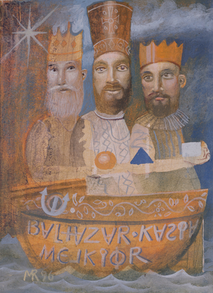 The Magi, 1996 (gouache on paper)