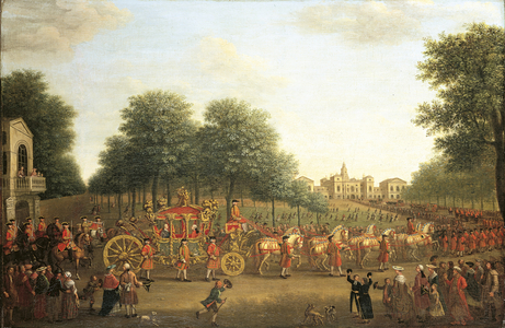 George III's procession to the Houses of Parliament, 1762 (oil on canvas)