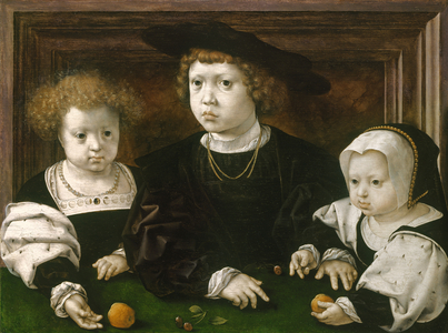 The three children of Christian II of Denmark, 1526 (oil on panel)