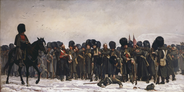 The Roll Call, 1874 (oil on canvas)