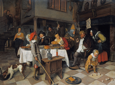A Twelfth Night Feast: 'The King Drinks', c.1665 (oil on panel)