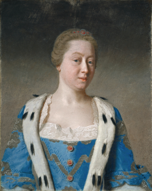 Augusta, Princess of Wales, 1754 (pastel on paper)