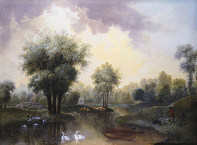 The Gardens at Kew, c.1760 (oil on canvas)