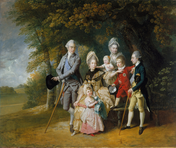 Queen Charlotte with her children and brothers, 1771-72 (oil on canvas)