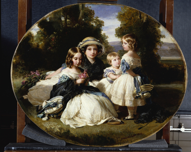 The four eldest princesses, Victoria, Princess Royal, Alice, Helena and Louise, 1849 (oil on canvas)