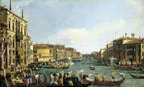 A Regatta on the Grand Canal, c.1733-34 (oil on canvas) (pair to 399107)