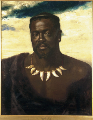 Cetshwayo, King of the Zulus, 1882 (oil on canvas)