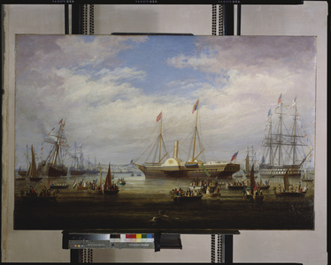 Queen Victoria's arrival in Cork Harbour, 3 August 1849, c.1850 (oil on canvas)