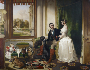 Windsor Castle in modern times: Queen Victoria, Prince Albert and Victoria, Princess Royal, 1840-43 (oil on canvas)