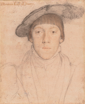 Henry Howard, Earl of Surrey, c.1533 (pen & ink and chalk on paper)
