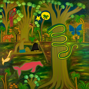 At the Heart of the Amazon River, 2010 (oil on linen)
