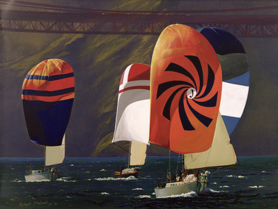 Spinnakers (oil on canvas)