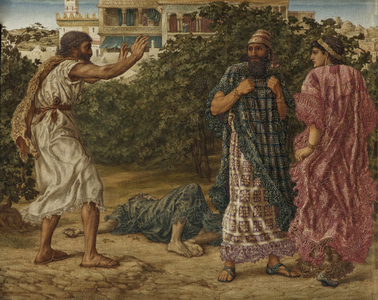 Elijah Prophesises to Ahab and Jezebel Their End, 1879 (oil on canvas)