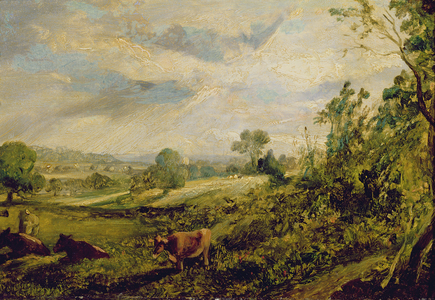 A Summer Evening (oil on canvas)