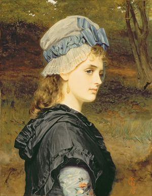 A Girl's Head, 1875 (oil on canvas)