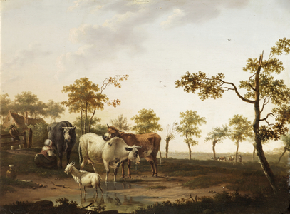 Cows and Goats in the Countryside, 1807 (oil on canvas)