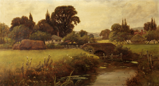 Pastoral Landscape (oil on panel)