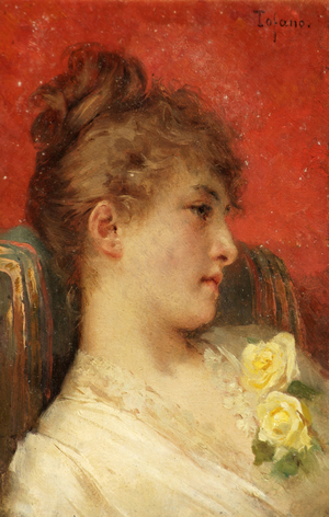 Thoughtful, 1920 (oil on panel)