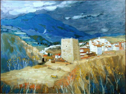 Snow, Kincardineshire, c.1985 (oil on canvas)