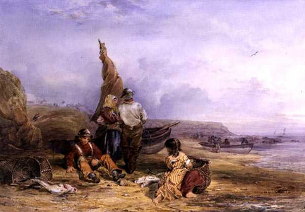 Figures on a Beach, 1846 (w/c on paper)