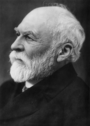 Portrait of German philosopher and Kant scholar Hans Vaihinger (b/w photo)