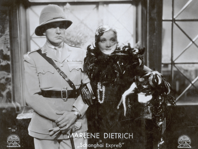 Still from the film "Shanghai Express" with Marlene Dietrich and Clive Brook, 1932 (photo)