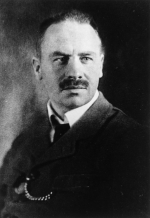 Portrait of German poet Boerries von Muenchhausen (b/w photo)