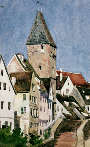Ulm, Germany (w/c on paper)