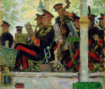 The Bandstand, Hyde Park (oil on canvas)