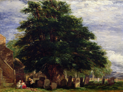 Darley Churchyard, 1850 (oil on canvas)