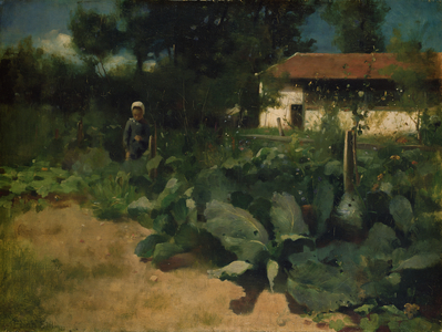 A French Kitchen Garden, 1883 (oil on canvas)