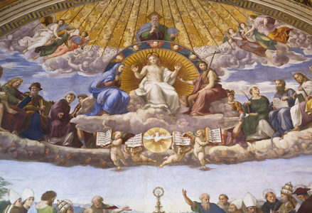 Detail of the Disputation of the Holy Sacrament, c.1509-10 (fresco)