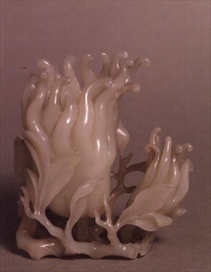 Vase, in the form of a "Buddha's Hand", Chinese, 18th century (jade)