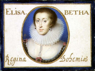 Portrait of Elizabeth, Queen of Bohemia, 1623-26 (w/c on vellum, put down on pasteboard