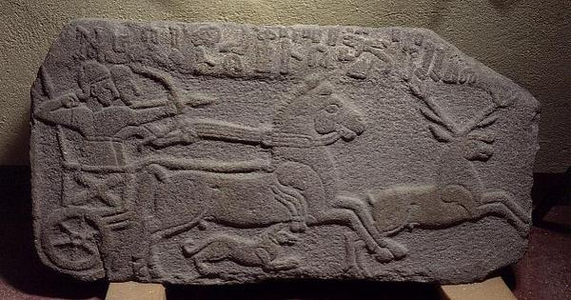 Stag hunt, Neo-Hittite Period, c.900 BC (basalt)