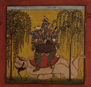 63.1147 Bhadrakali, from a Tantric text, Basohli, Himachal Pradesh, 1685-90