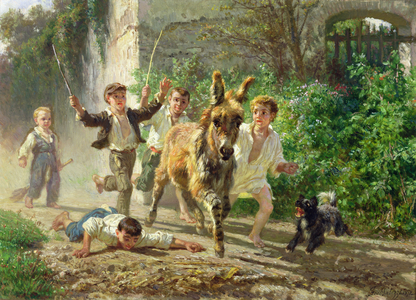 The Street Urchins, 1872 (oil on canvas)