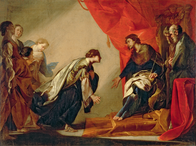 Esther in front of Ahasuerus, c.1645-50 (oil on canvas)