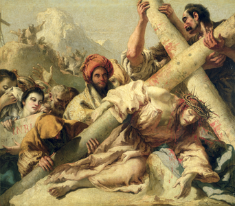 Christ's Fall on the way to Calvary, 1772 (oil on canvas)