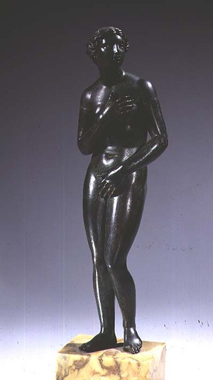 Aphrodite, bronze statuette with silver incrustation, Hellenistic period, 1st half 3rd century BC
