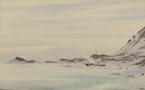 McMurdo Sound, looking north, 13 September 1902 (w/c on paper)