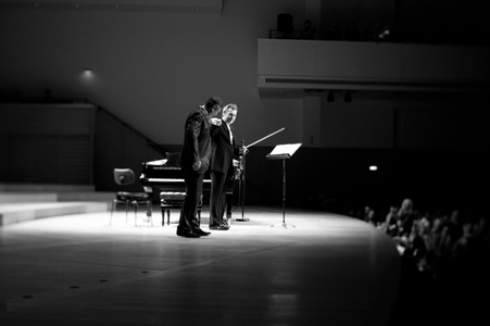 Portrait of Boris Berezovsky and Vadim Repin, concert Salle Pleyel, Paris