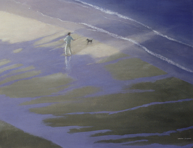 Dog Walk, 1985 (watercolour on paper)