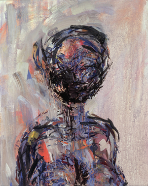 Iman, left hand panel of Diptych, 2000 (oil on canvas) (see 181146)