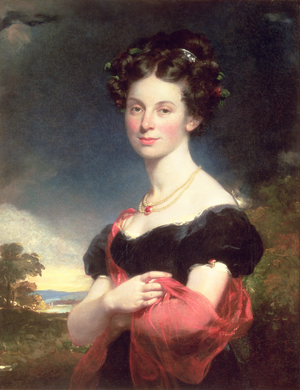 Portrait of a Lady in a Black Dress, 1825 (oil on canvas)